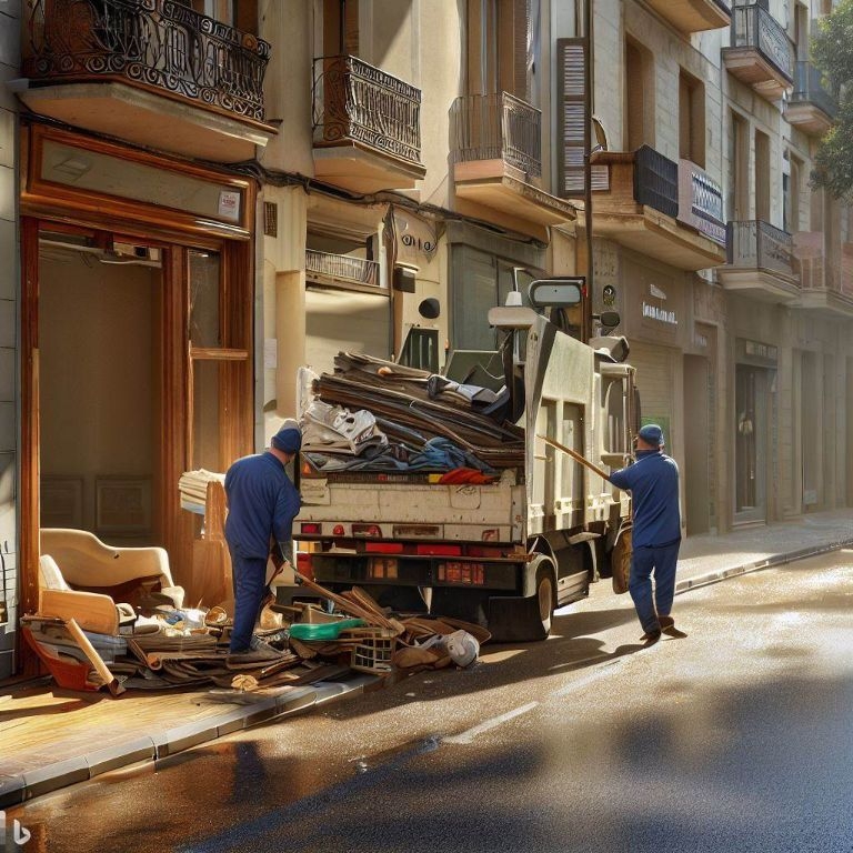 Vaciado de locales comerciales en Fuentiduena de Tajo